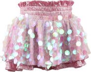 Lola + The Boys Paillette Metallic Skort