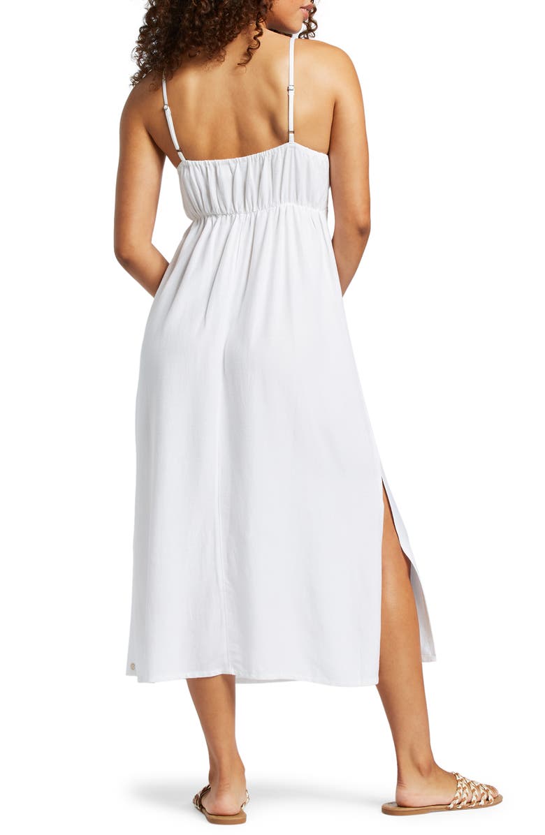 Roxy Sweetest Step Cutout Tie Front Sundress, Alternate, color, 