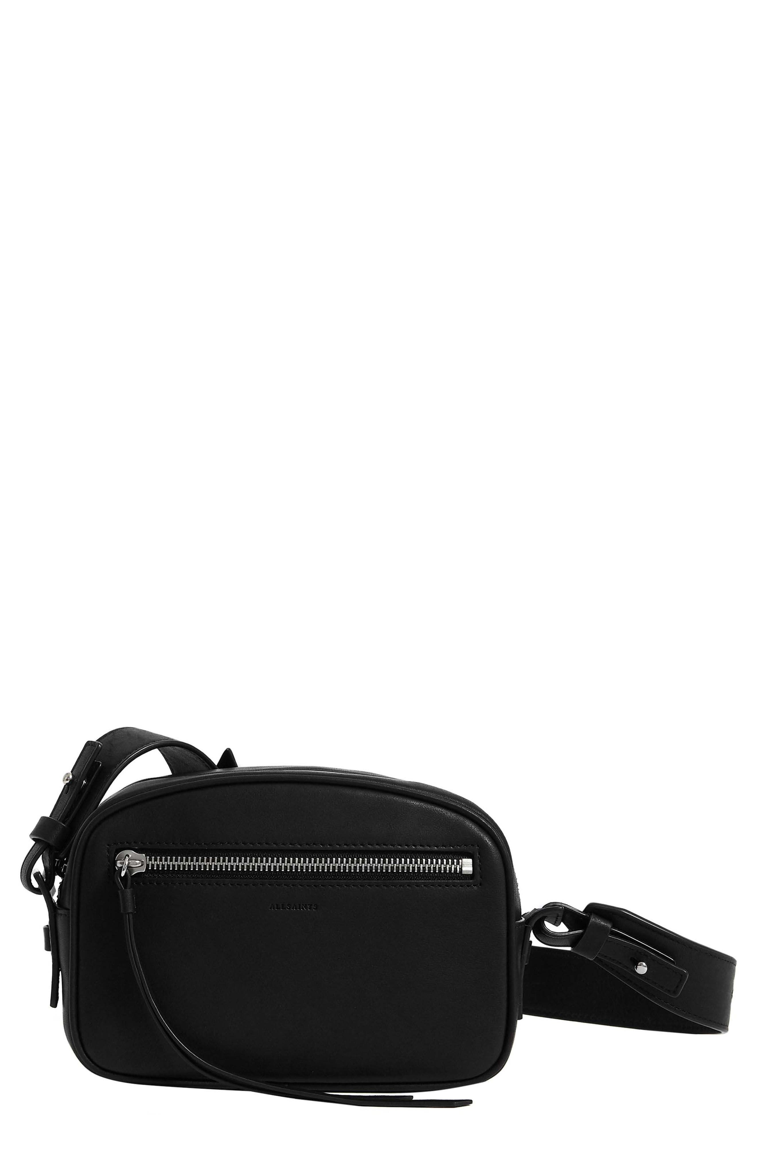 AllSaints Captain Leather Belt Bag, Main, color, 
