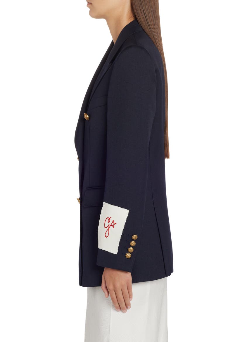 Diva Double Breasted Blazer, Alternate, color, DARK BLUE
