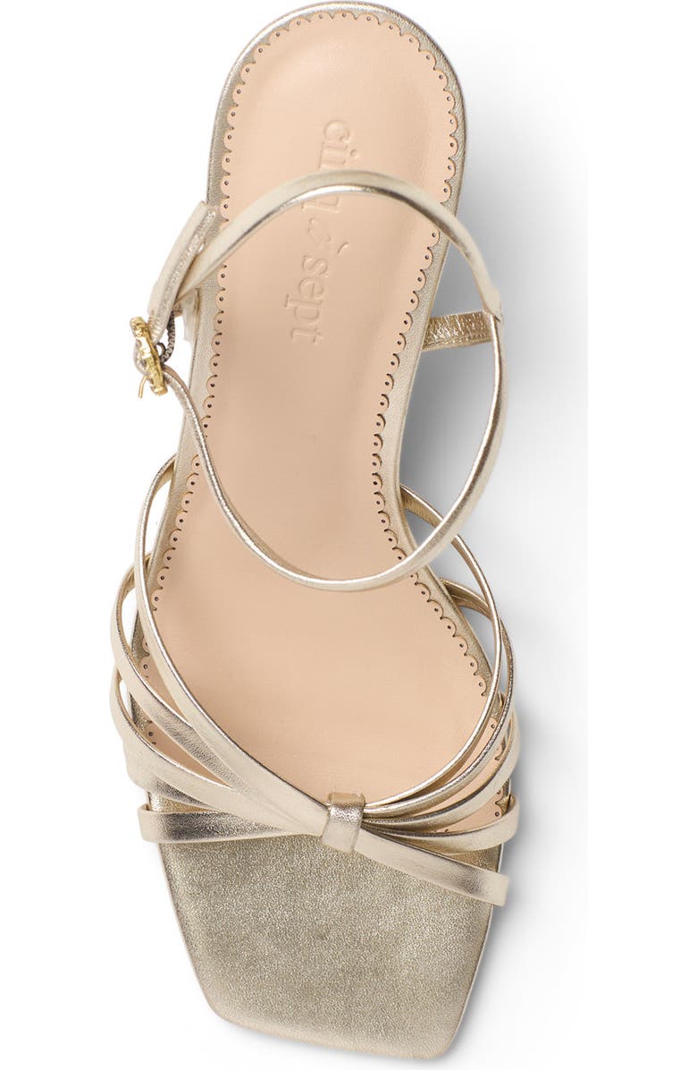 Cinq à Sept Malia Ankle Strap Sandal, Alternate, color, Light Gold Metallic
