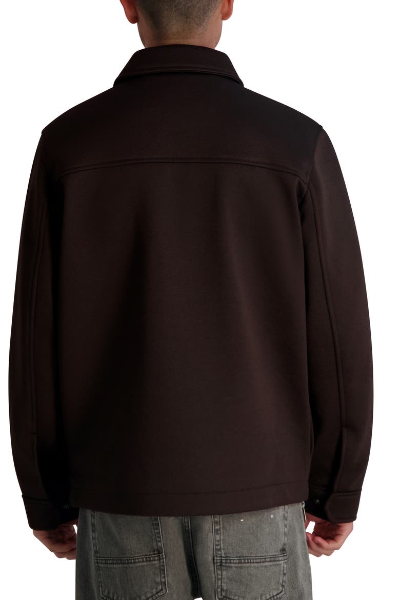 Twill Shirt Jacket, Alternate, color, BROWN