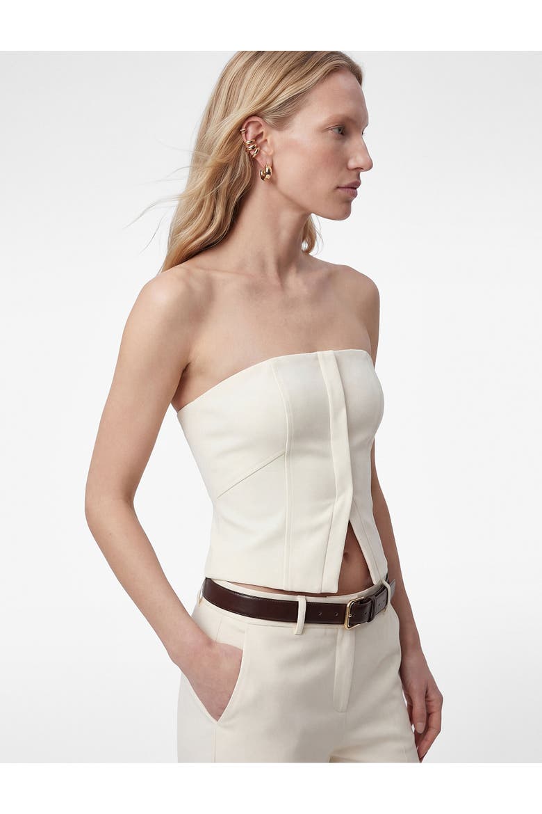 Fitted Strapless Top, Main, color, ECRU