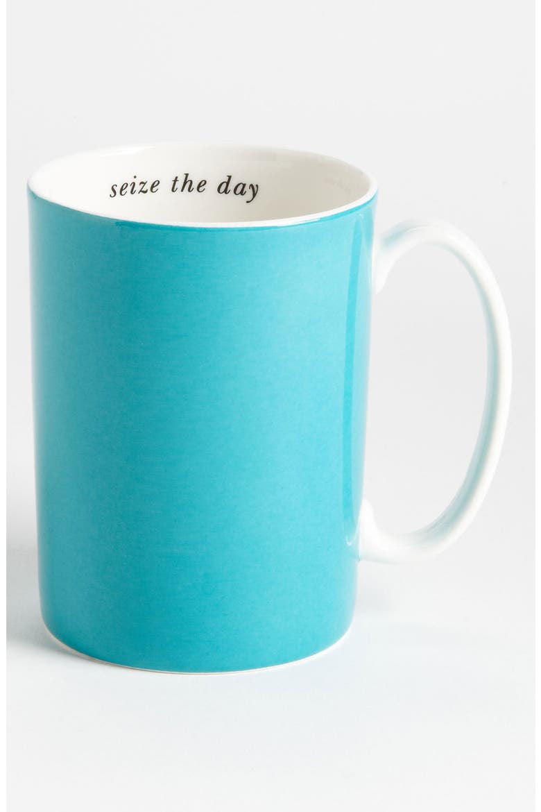 'say the word - seize the day' porcelain mug, Main, color, TURQUOISE/ AQUA