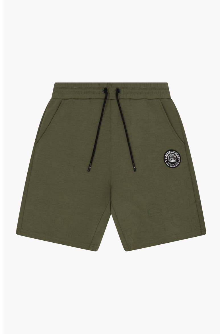 RV Monogram Tonal Print Tee & Shorts Set, Alternate, color, Olive Green