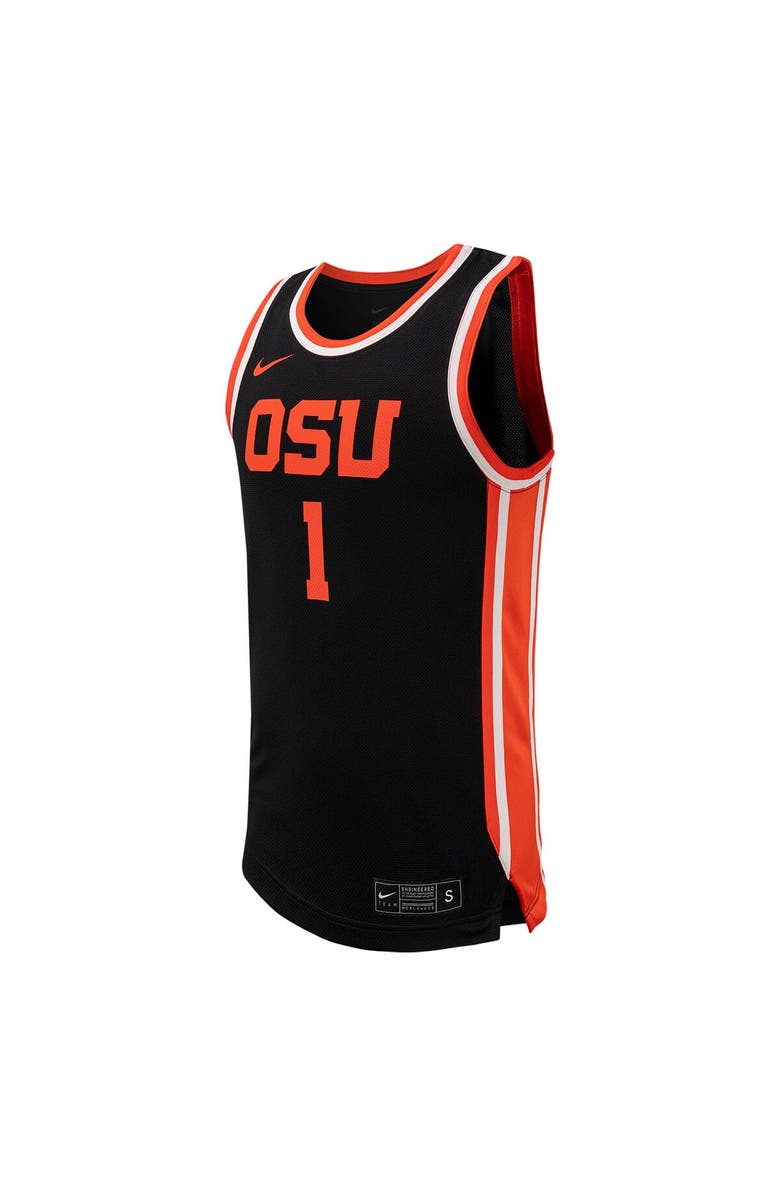 Nike Men's Nike #1 Black Oregon State Beavers Replica Basketball Jersey, Alternate, color, Black