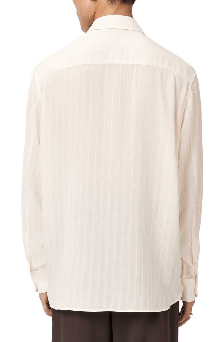 AllSaints Carlyle Oversize Button-Up Shirt, Alternate, color, Ivory White
