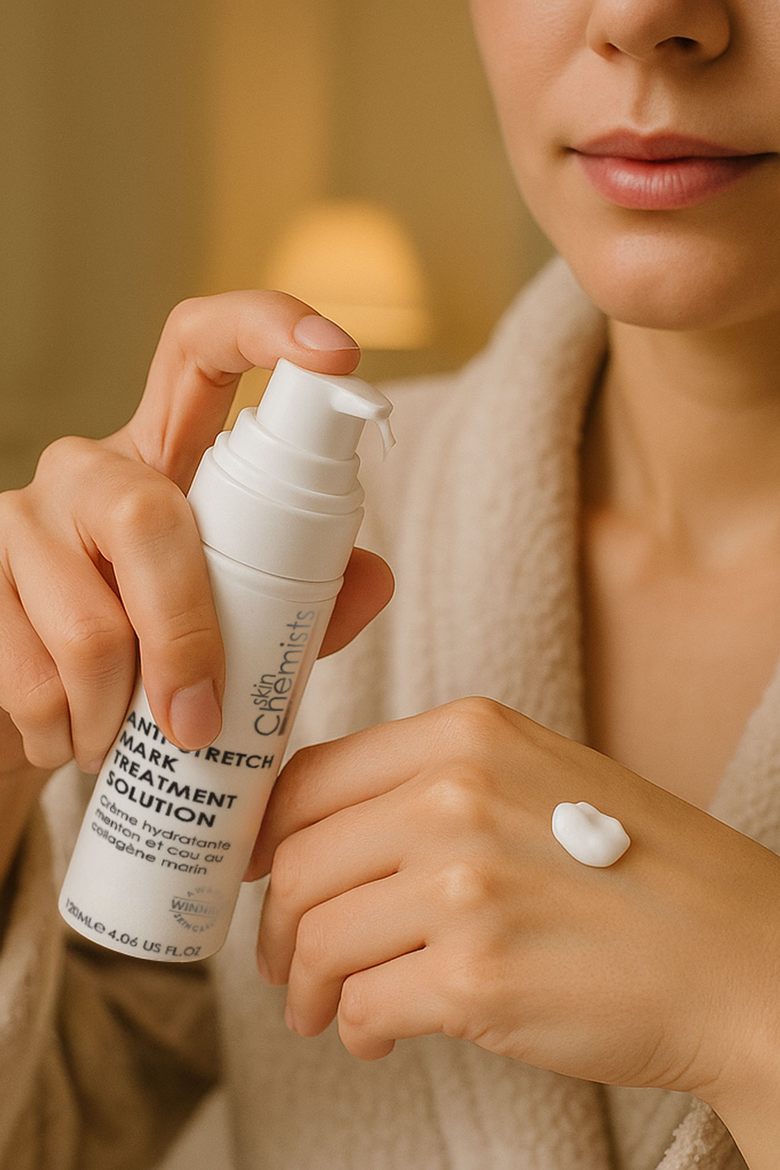 Anti-Stretchmark Treatment Solution 120ml for Loss of Firmness, Anti-Aging, Alternate, color, White