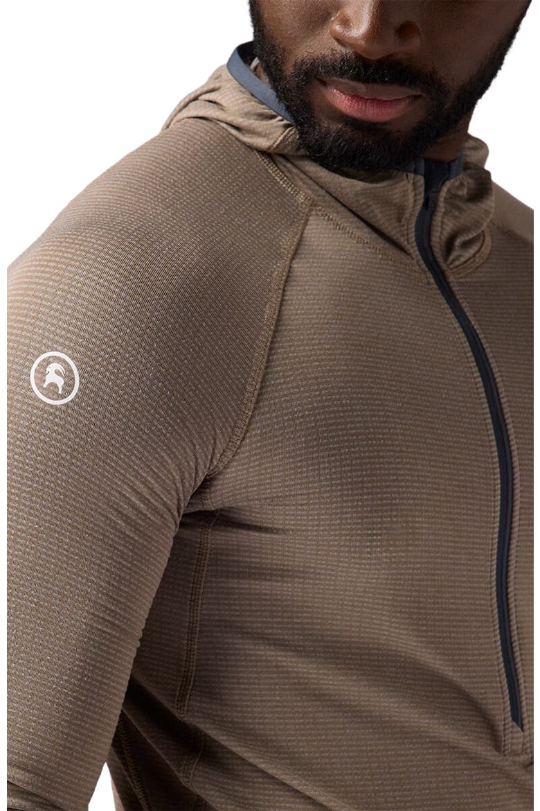 Pines Micrrid Ultra-Lt Baselayer 1/2-Zip Scuba Top - Men's, Alternate, color, Fallen Rock