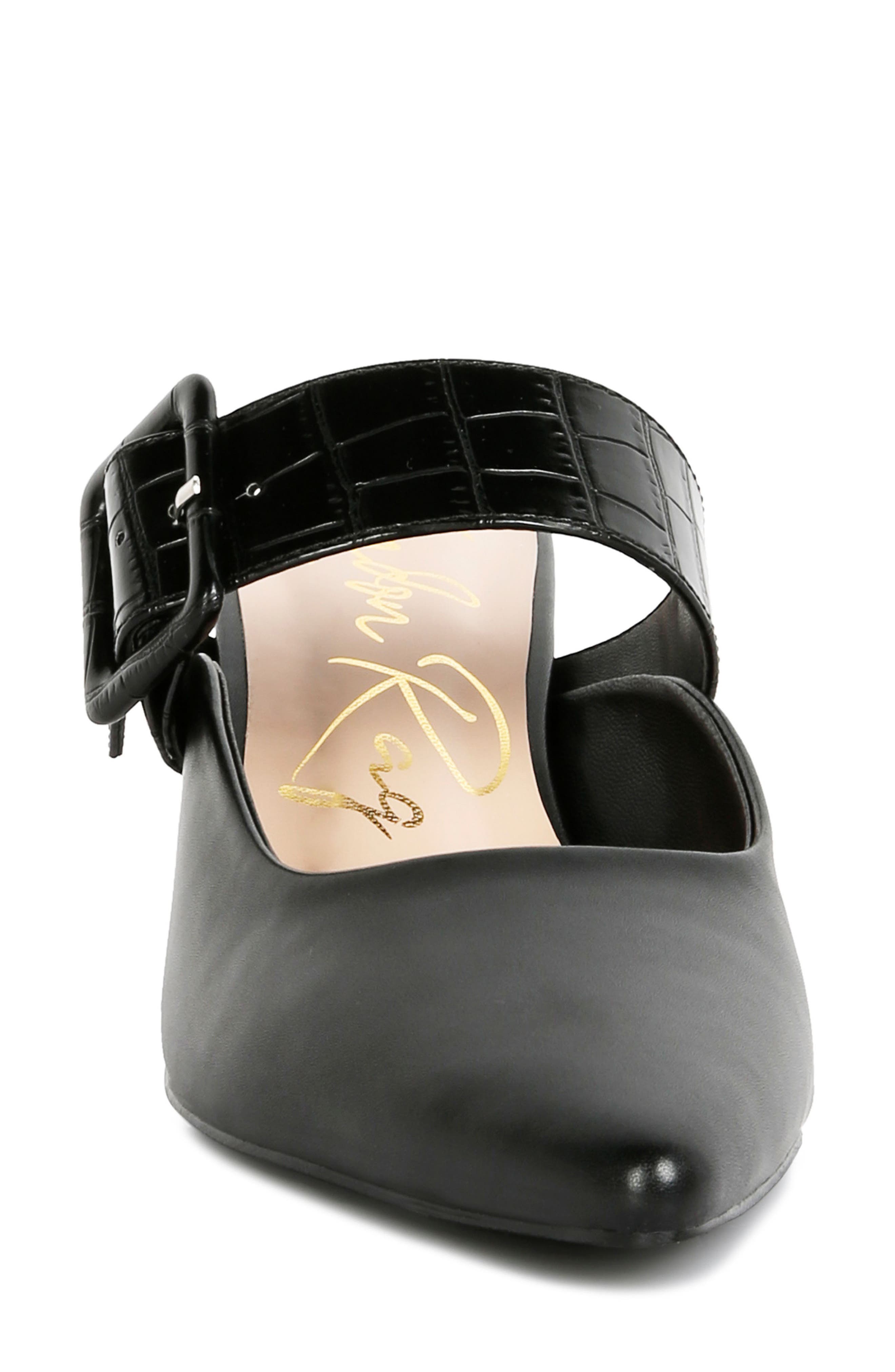 LONDON RAG Pointed Toe Mule, Alternate, color, Black