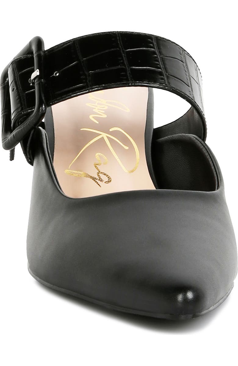 LONDON RAG Pointed Toe Mule, Alternate, color, Black