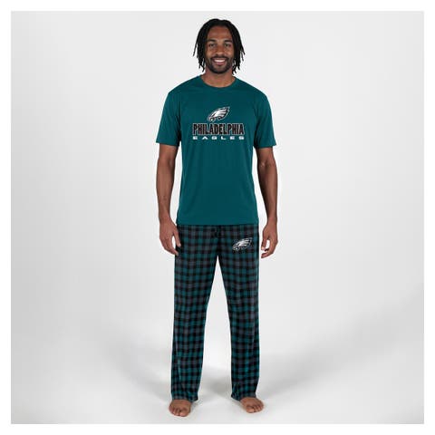 Men's Concepts Sport  Midnight Green Philadelphia Eagles Big & Tall Highland Sleep Set