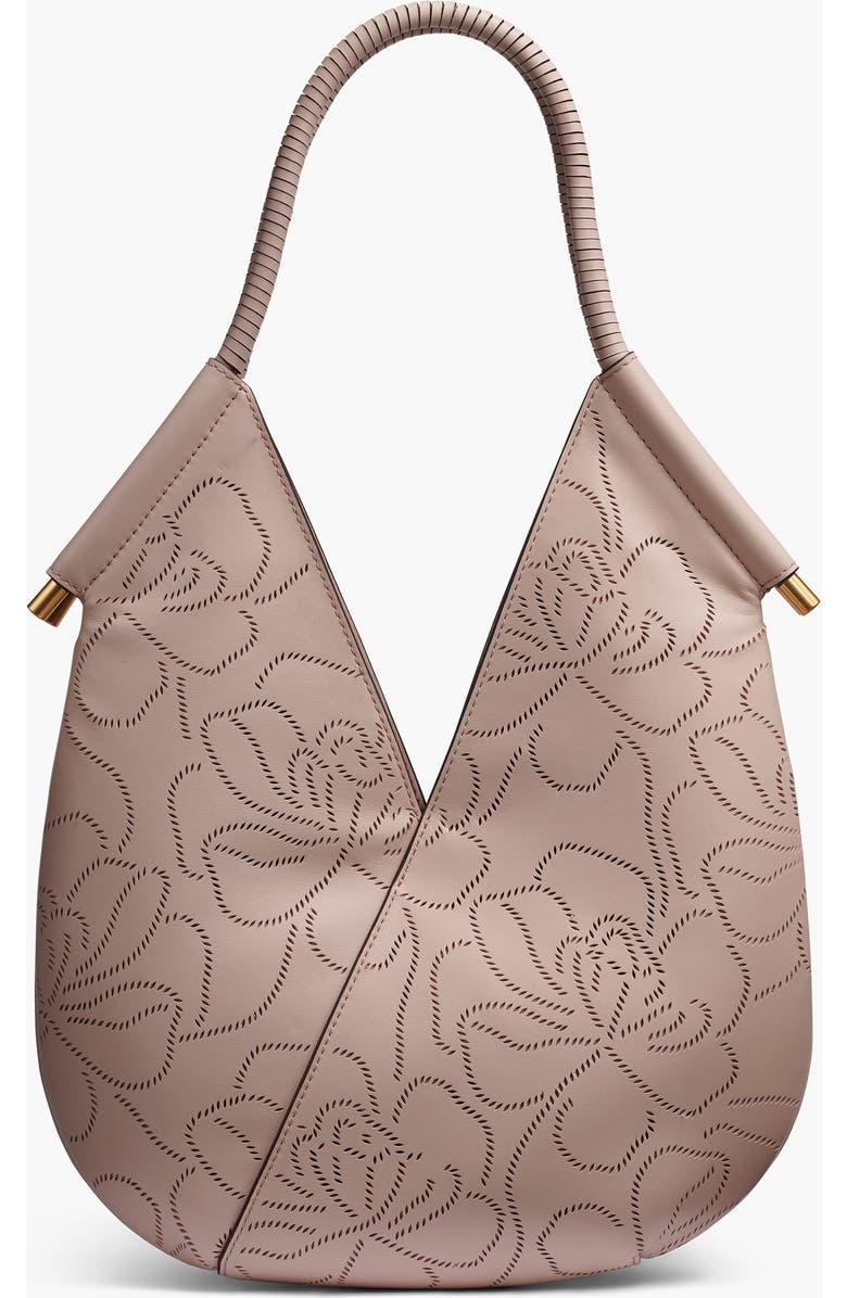 Donna Karan New York Baldwin Floral Perf Mini Shoulder, Alternate, color, Snow Petal