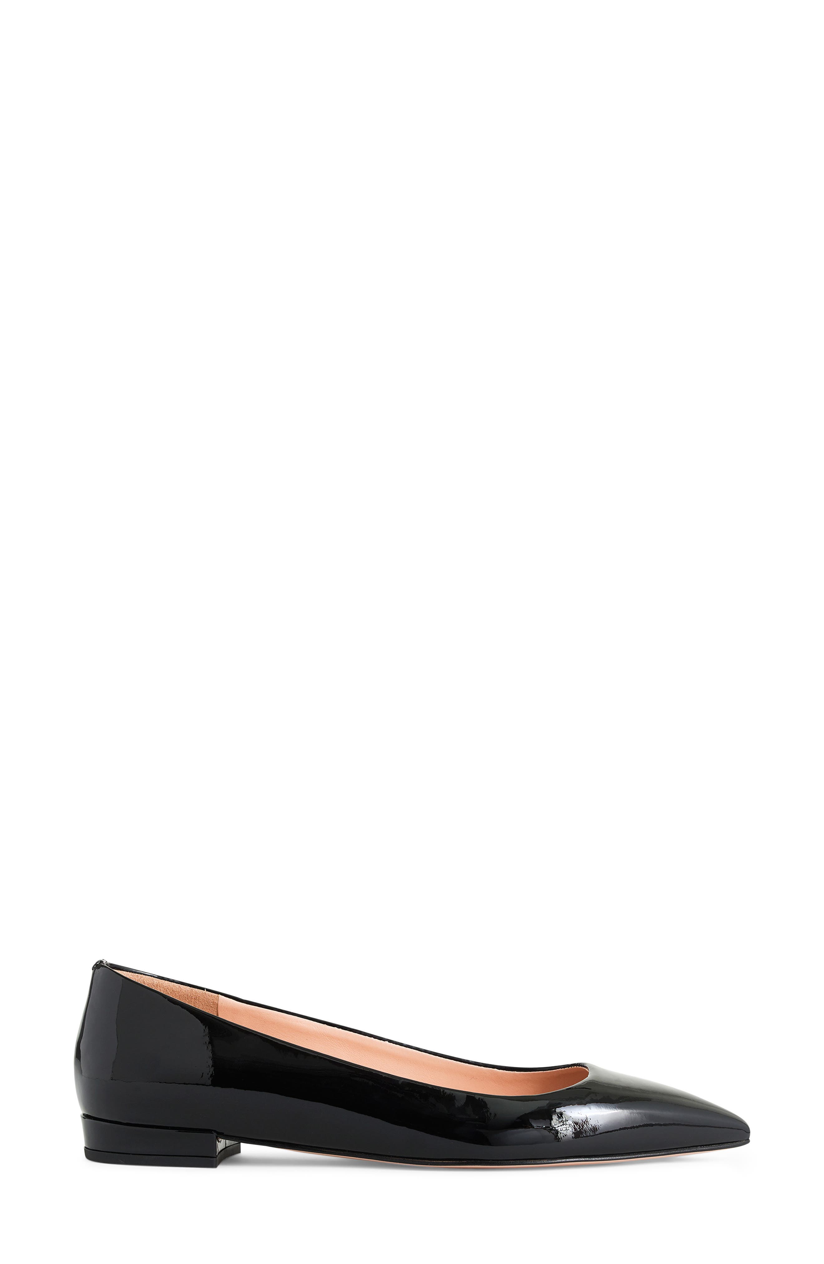 Pointed Toe Flat, Alternate, color, BLACK PATENT LEATHER