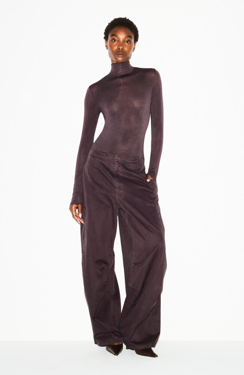 SKIMS Long Sleeve Turtleneck Bodysuit, Alternate, color, Phoenix