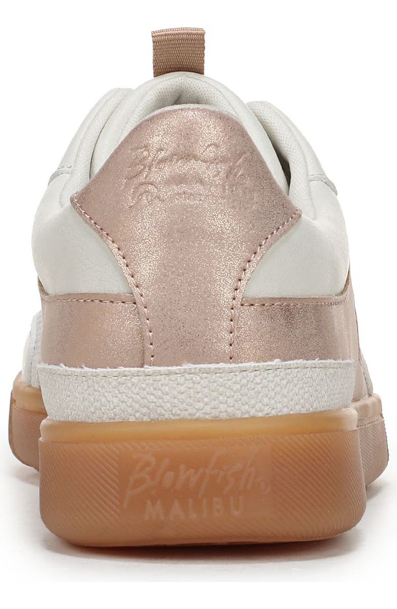 Blowfish Malibu Tastic Sneaker, Alternate, color, White / Rose Gold Faux Leather