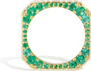 Campbell + Charlotte Spark Side Stone Etched Stacking Band Ring