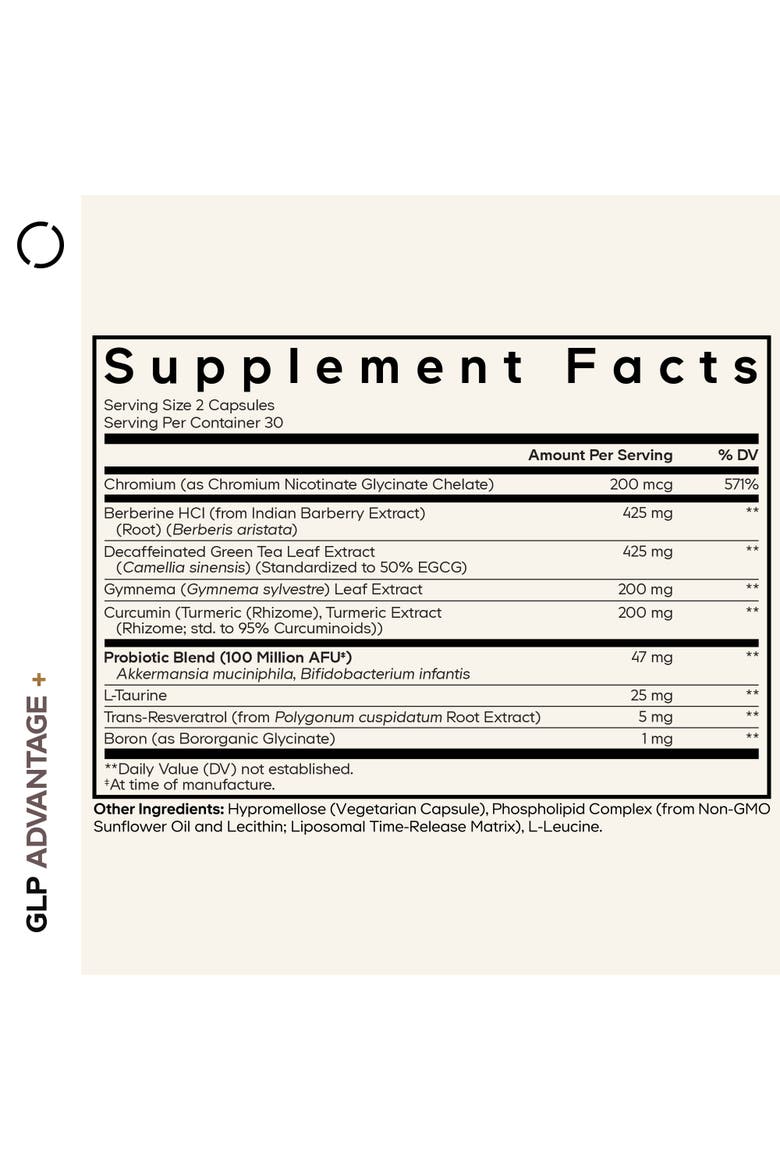 GLP-Advantage+ Liposomal GLP-1 Supplement, Alternate, color, White