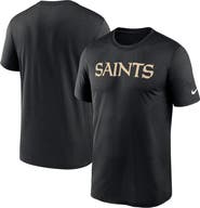 Nike Men's Nike Black New Orleans Saints Primetime Legend Wordmark Performance T-Shirt