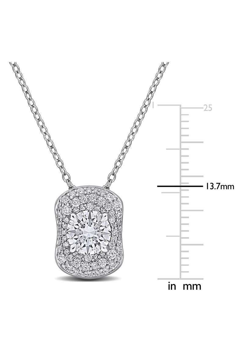 Sterling Silver 1 3/8 ct. tgw. Lab Created Moissanite Pendant Necklace, Alternate, color, SILVER