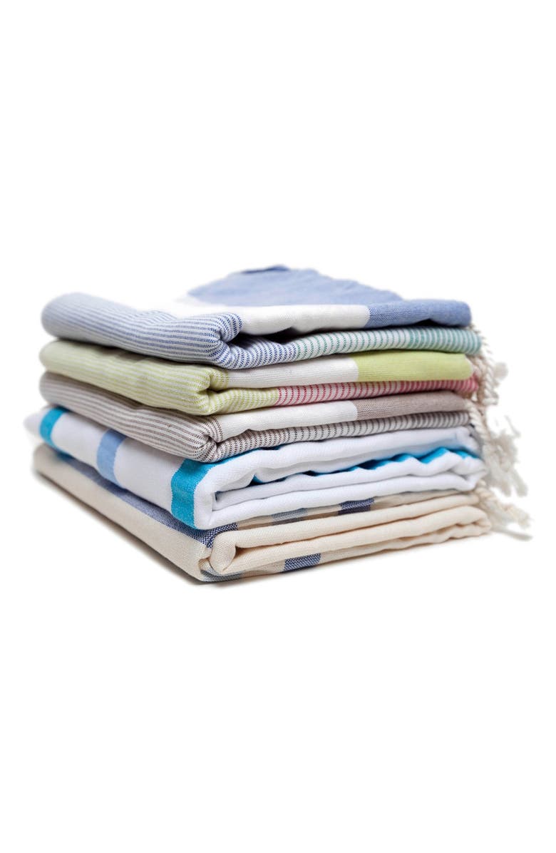 Poketo Striped Turkish Pestemal Towel, Alternate, color,