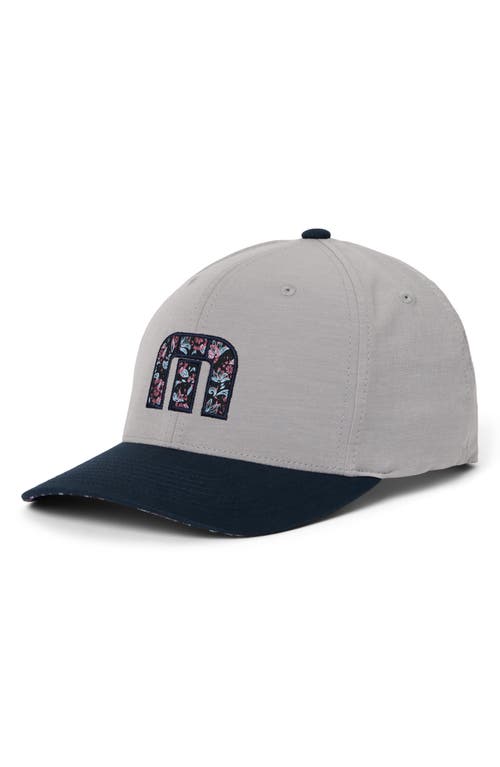 Travismathew Flourish Snapback Baseball Cap In Heather Grey