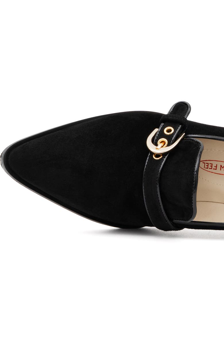 Amalfi by Rangoni Publio Pointed Toe Loafer Pump, Alternate, color, Black Cashmere Black Vernice