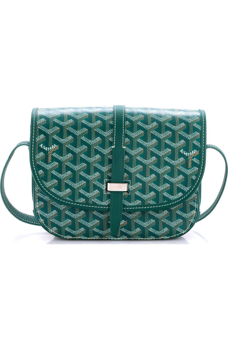 Pre-Owned Goyard Belvedere II Messenger Bag Coated Canvas PM, Main, color, Green