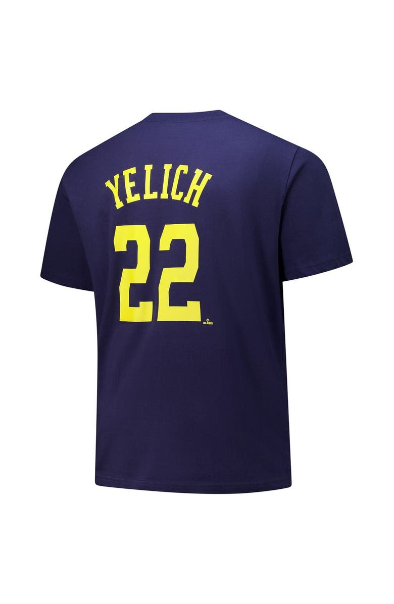 PROFILE Men's Profile Christian Yelich Navy Milwaukee Brewers Big & Tall Player Name & Number T-Shirt, Alternate, color, Navy