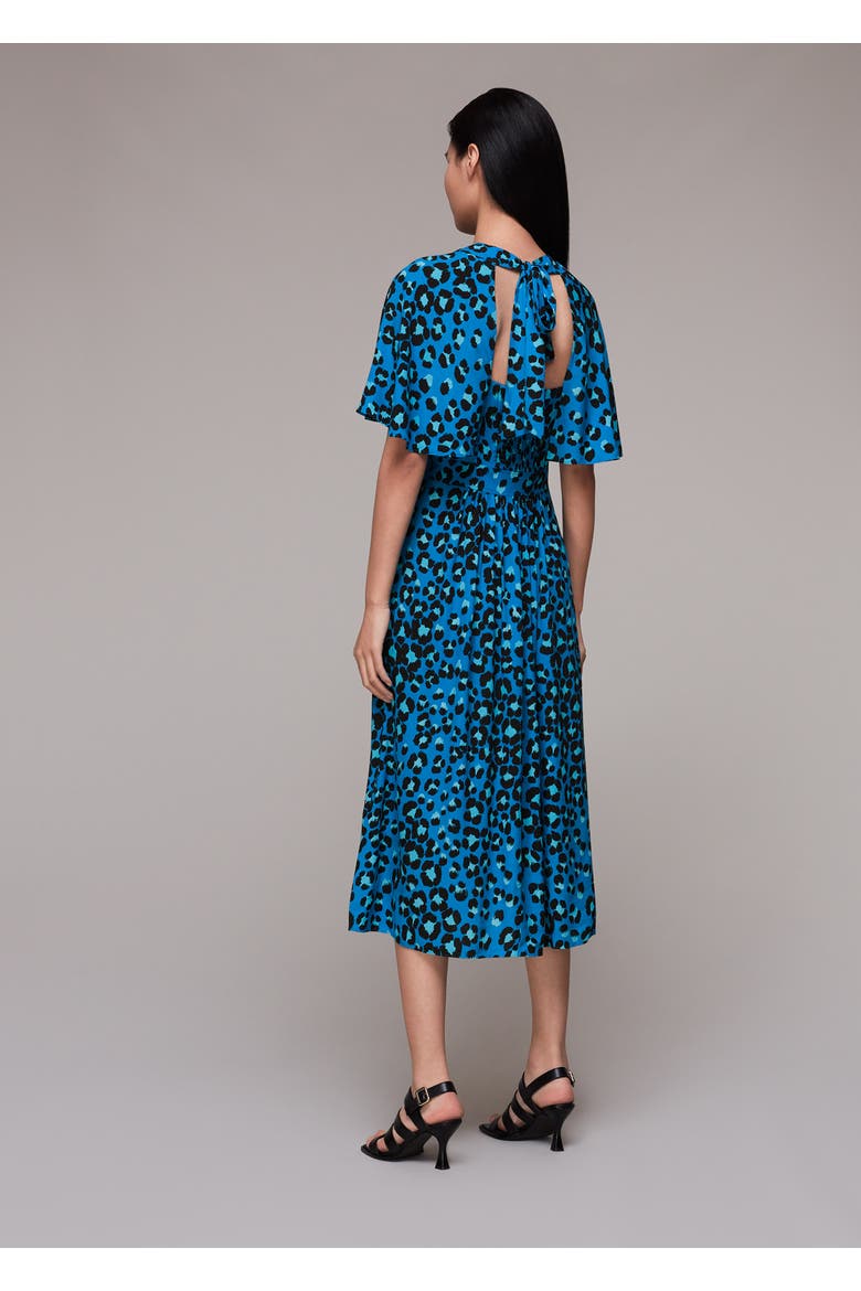 Painted Leopard Amelia Midi Dress, Alternate, color, Blue/Multi