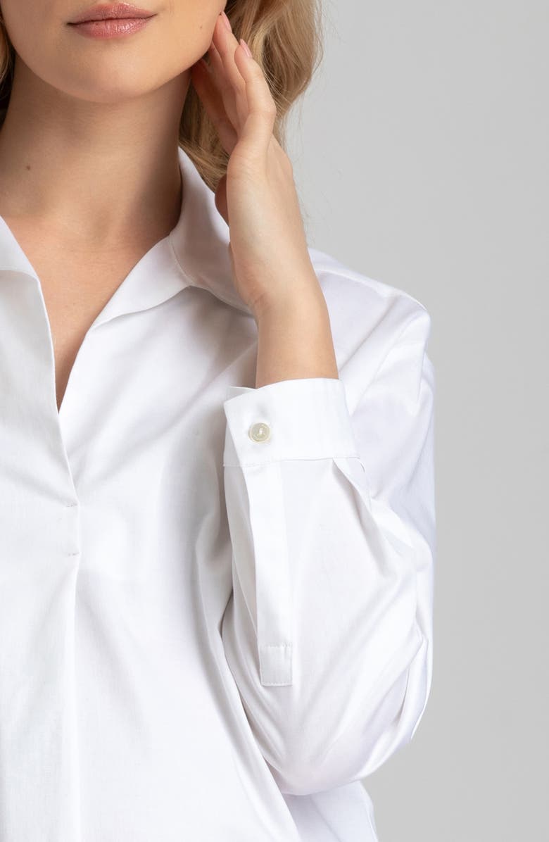 PIETRO BRUNELLI MATERNITY Long Sleeve V-Neck Collar Shirt, Alternate, color, 