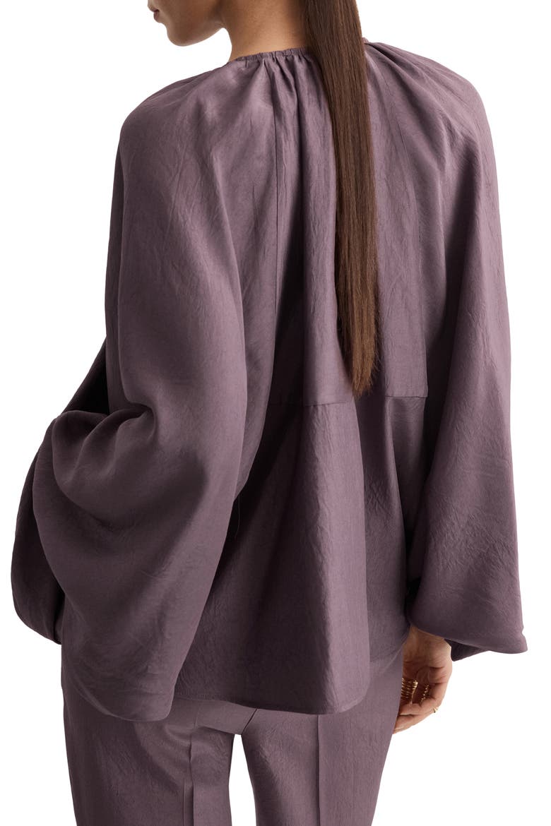 Oversize Bubble Bomber Jacket, Alternate, color, PURPLE