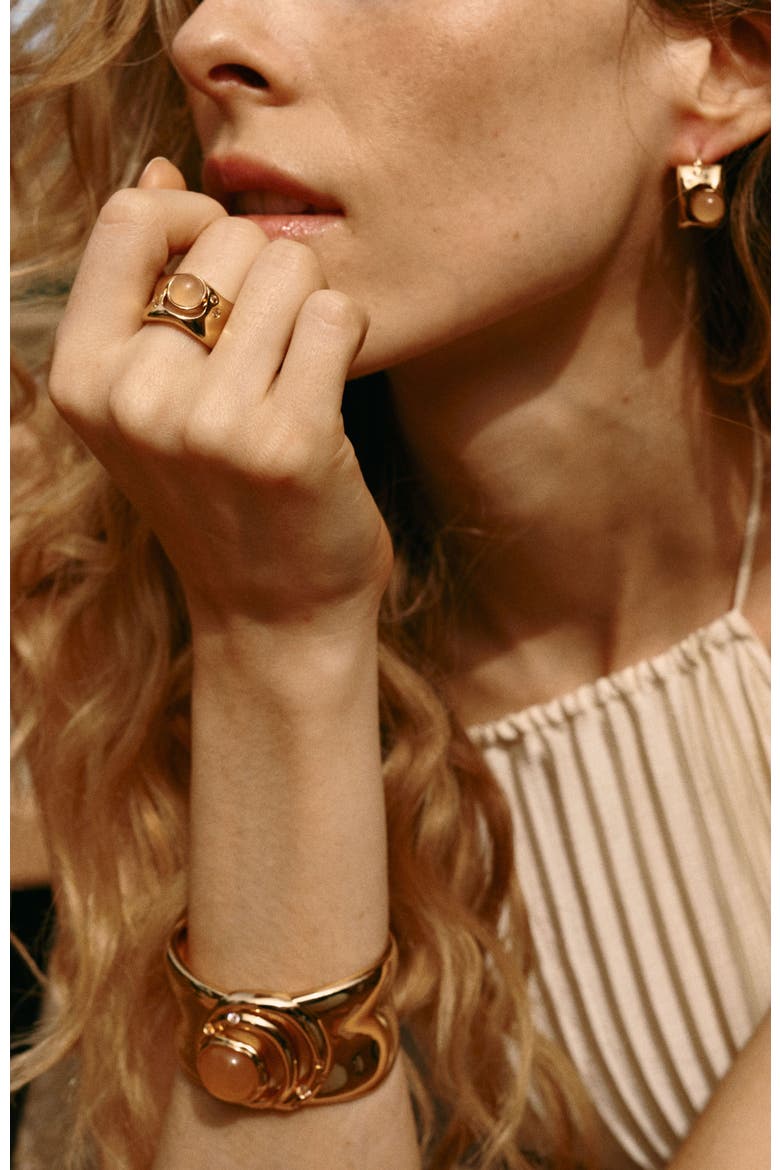 Dawn Light Wide Ring, Alternate, color, Gold & Orange