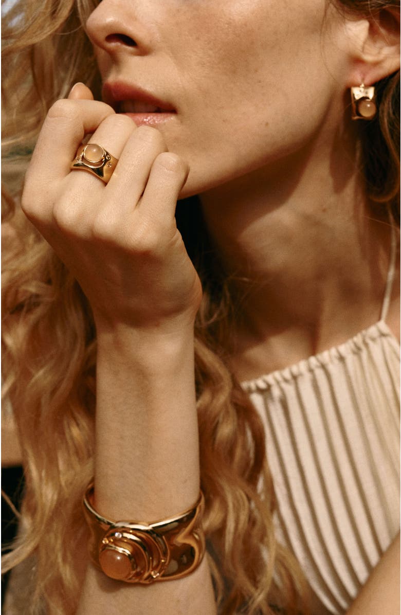 RC RETRO CHIC Dawn Light Wide Ring, Alternate, color, Gold & Orange