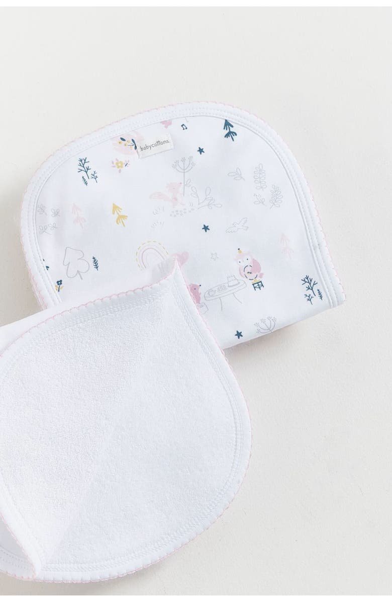 Babycottons Premium Peruvian Pima Cotton Alice Curve Burps 2-Pack For Infant, Alternate, color,