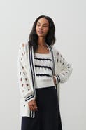 NAKED CASHMERE Mirra Oversized Cable Knit Cardigan