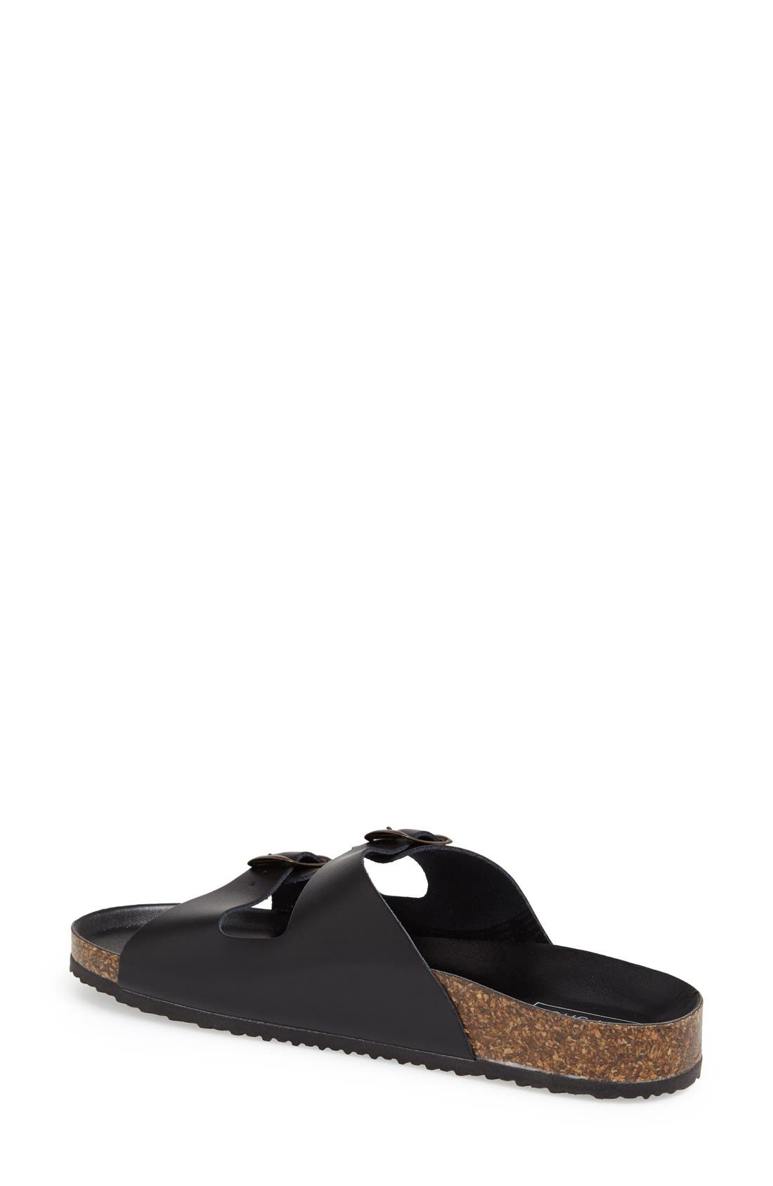 Topshop 'Heights' Leather Sandal, Alternate, color, 