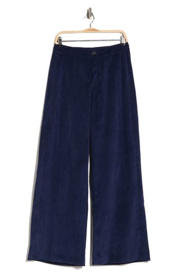 Rag & Bone Sofie High Waist Wide Leg Corduroy Pants In Blue