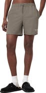 AllSaints Underground Logo Print Swim Trunks