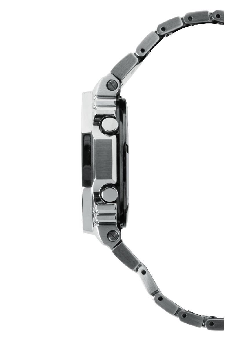 Full Metal GM-B2100SD-1C Solar Analog-Digital Bracelet Watch, 49.8mm x 44.4mm, Alternate, color, SILVER
