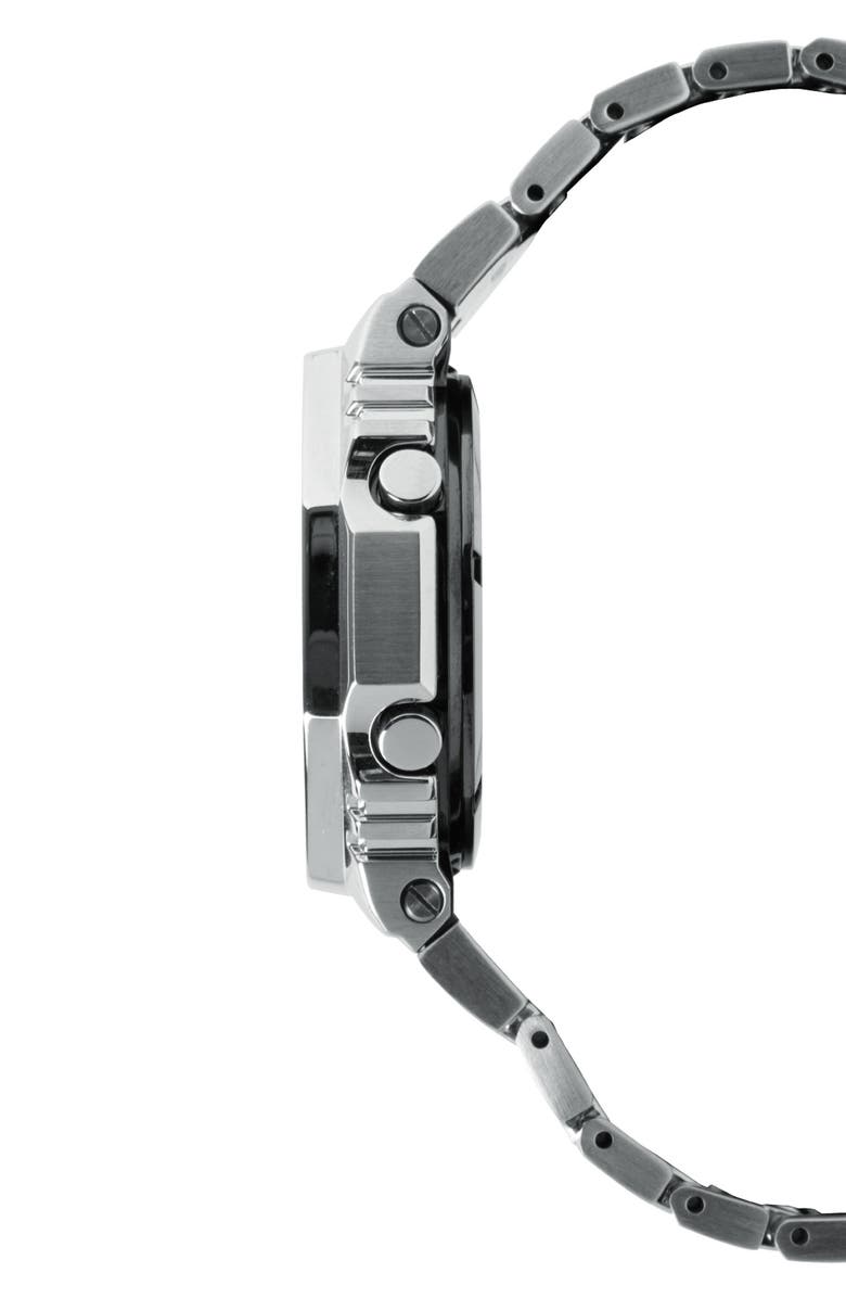 G-SHOCK Full Metal GM-B2100SD-1C Solar Analog-Digital Bracelet Watch, 49.8mm x 44.4mm, Alternate, color, Silver