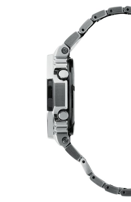 G-shock Full Metal Gm-b2100sd-1c Solar Analog-digital Bracelet Watch, 49.8mm X 44.4mm In Silver