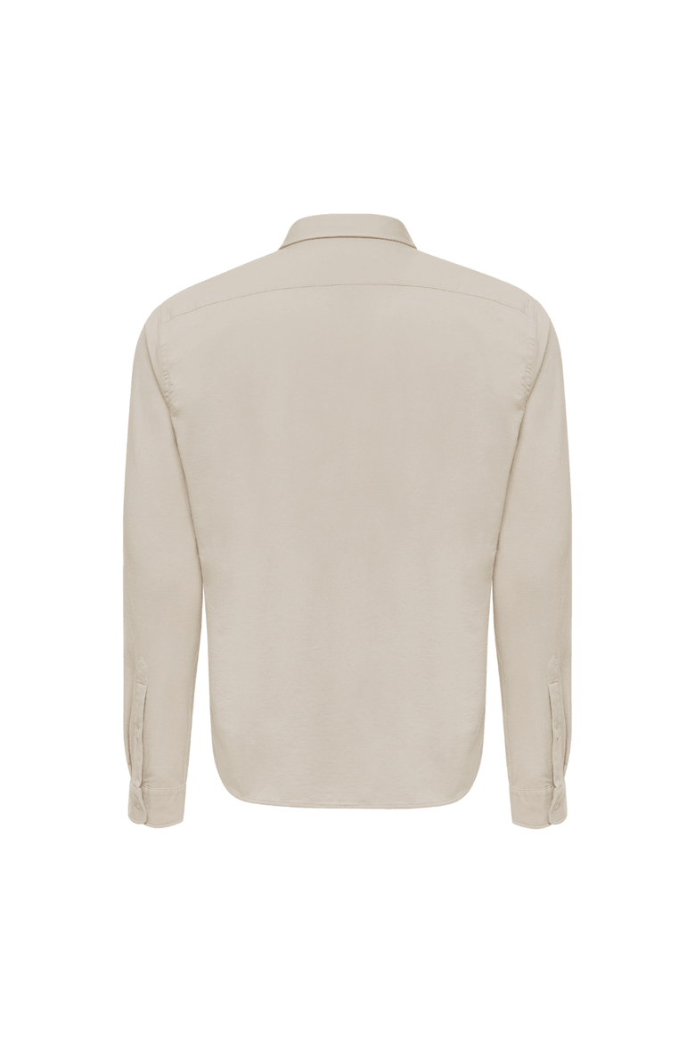 55% cotton and 45% elastane Le Club Mens Shirt, Main, color, Beige