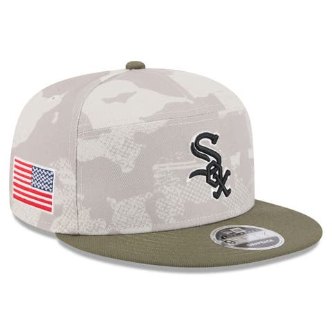 Men's New Era Light Beige/Olive Chicago White Sox 2025 Armed Forces Day Split Panel 9FIFTY Snapback Hat