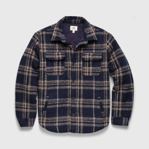 Skip Quilted Plush Plaid Shirt Jacket