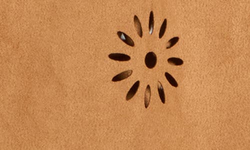 Forgotten Grace Laser-cut Faux Suede Cardigan In Brown