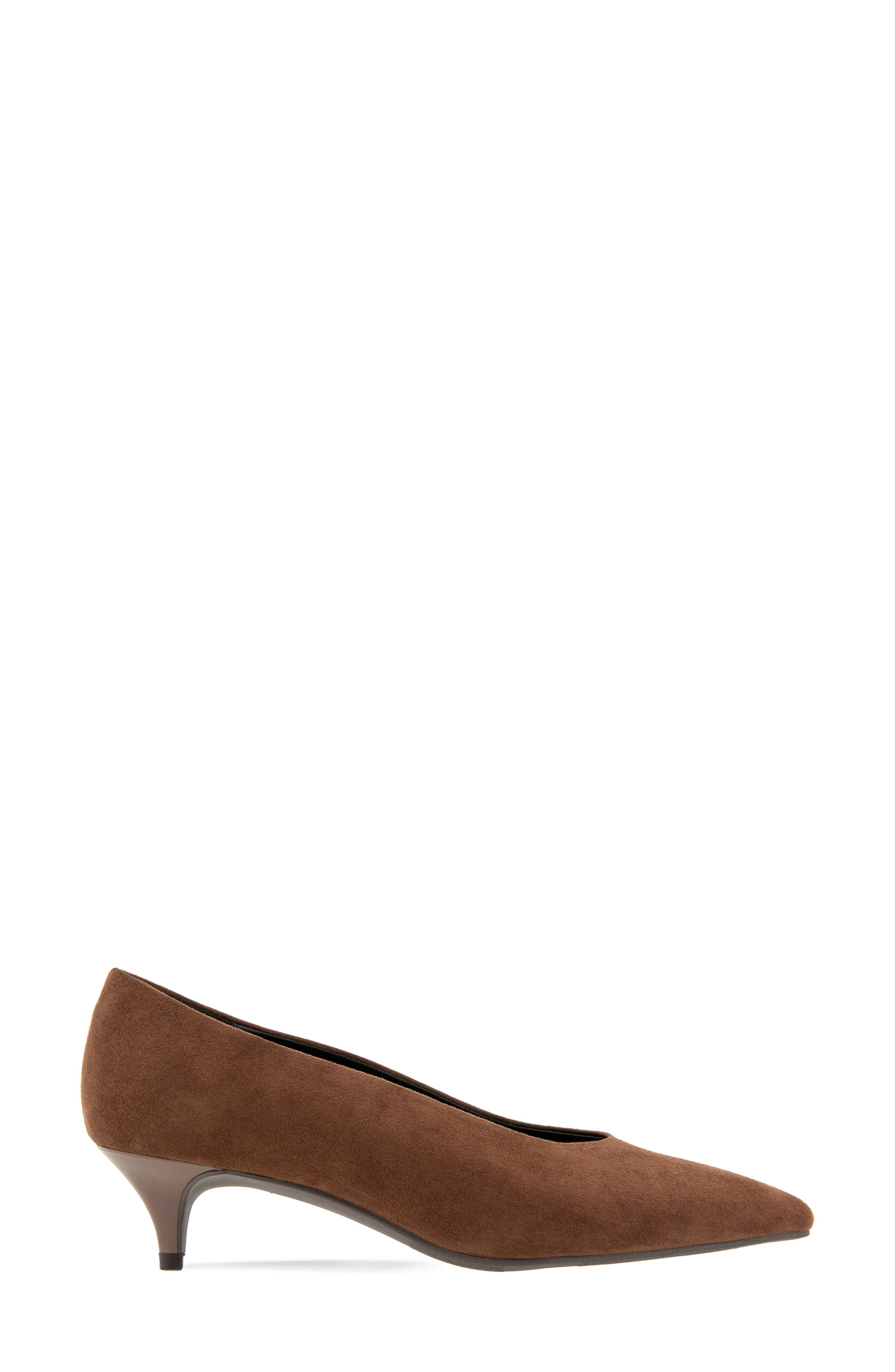 Pacsin Pointed Toe Kitten Heel Pump, Alternate, color, DARK BROWN