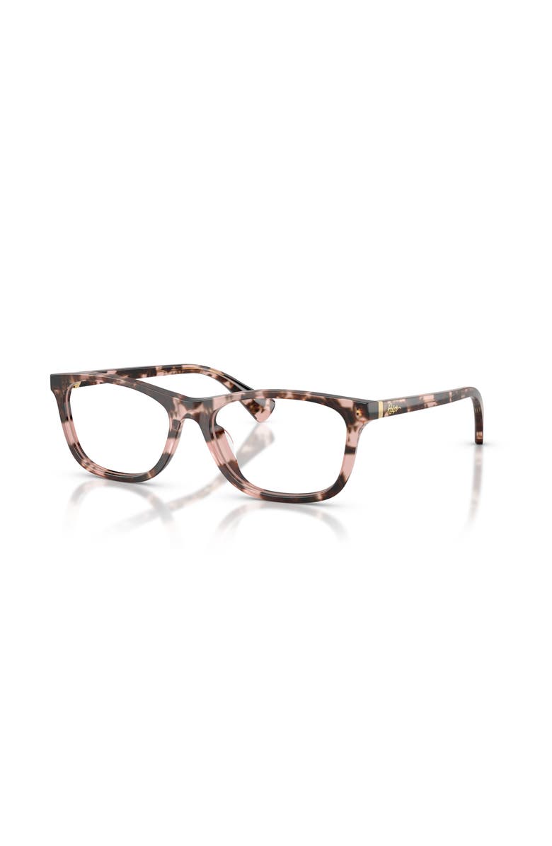 RALPH 53mm Rectangle optical glasses, Main, color, Tortoise