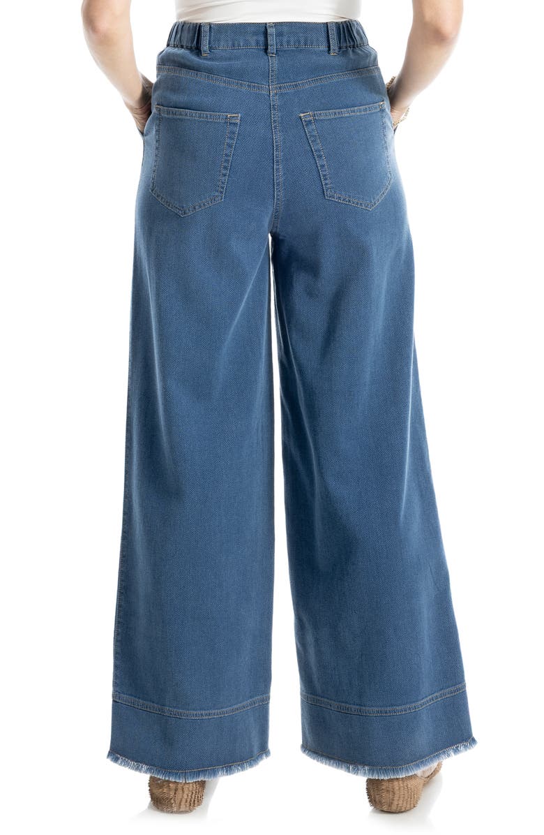MAX STUDIO Pique Wide Leg Denim Pants, Alternate, color, Indigo-Indigo