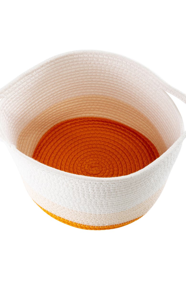 HONEY-CAN-DO Nesting Cotton Rope Storage Basket Set, Yellow Ombre, Alternate, color, White